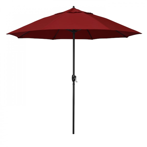 California Umbrella 9' Bronze Aluminum Market Patio Umbrella, Pacifica Red 194061337585 - main